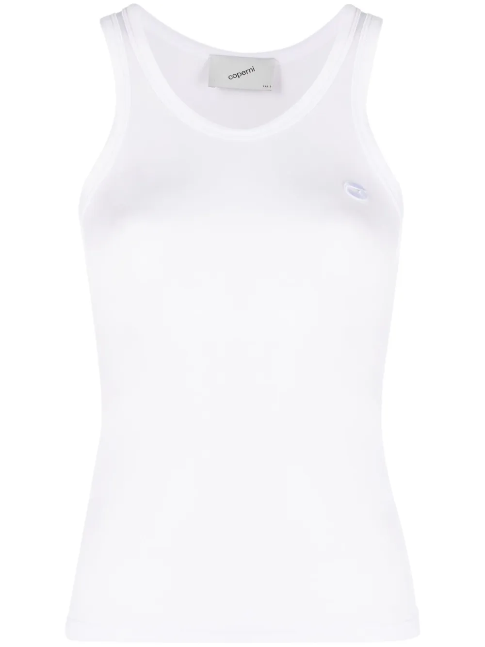 Coperni semi-sheer racerback top - White