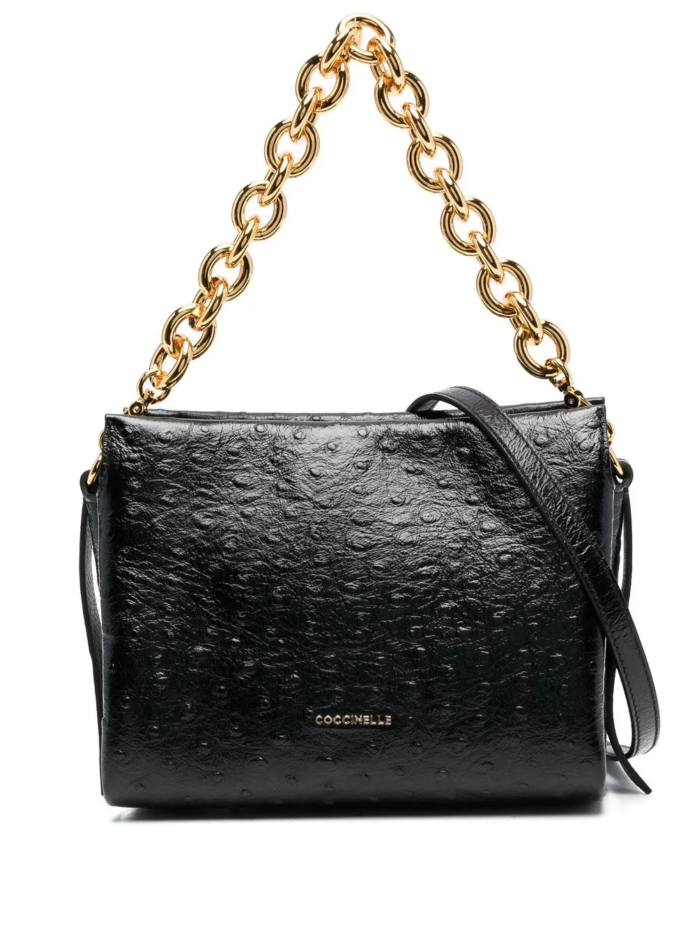 

Coccinelle textured leather tote bag - Black