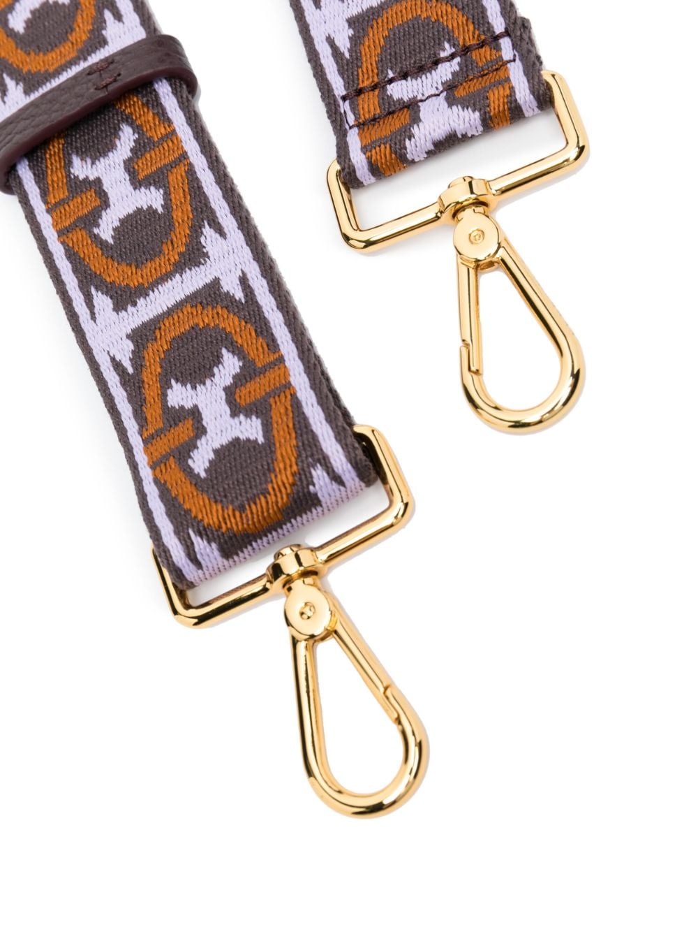 Coccinelle monogram-jacquard bag strap - Oranje
