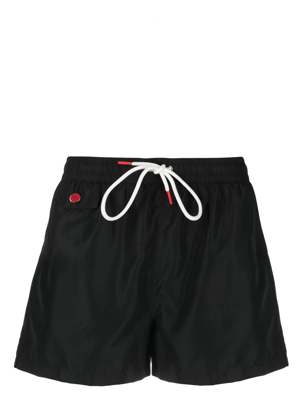 

Kiton shorts de playa con logo bordado - Negro