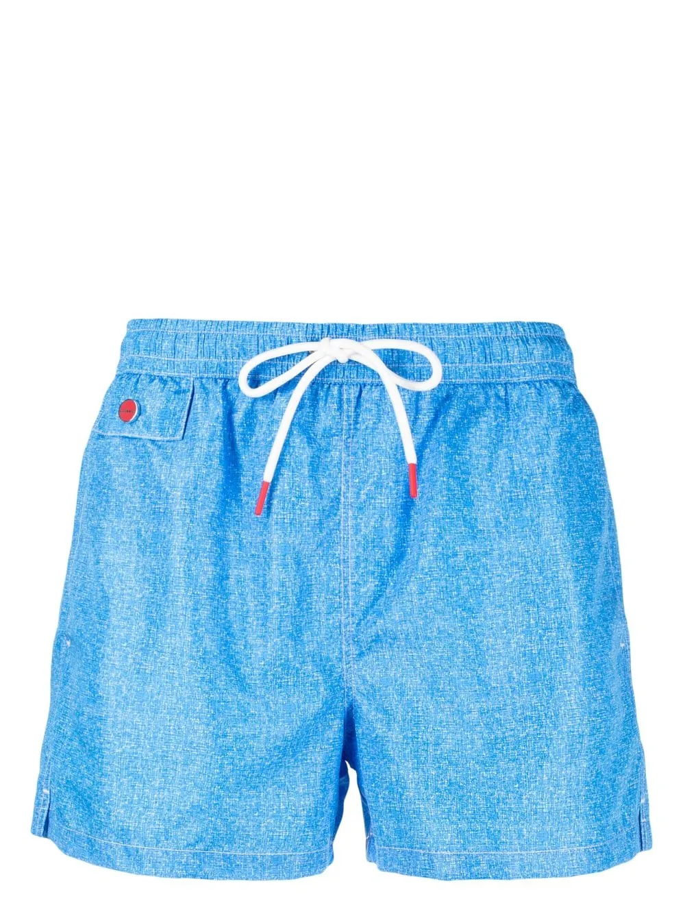 

Kiton logo-embroidered drawstring swim shorts - Blue