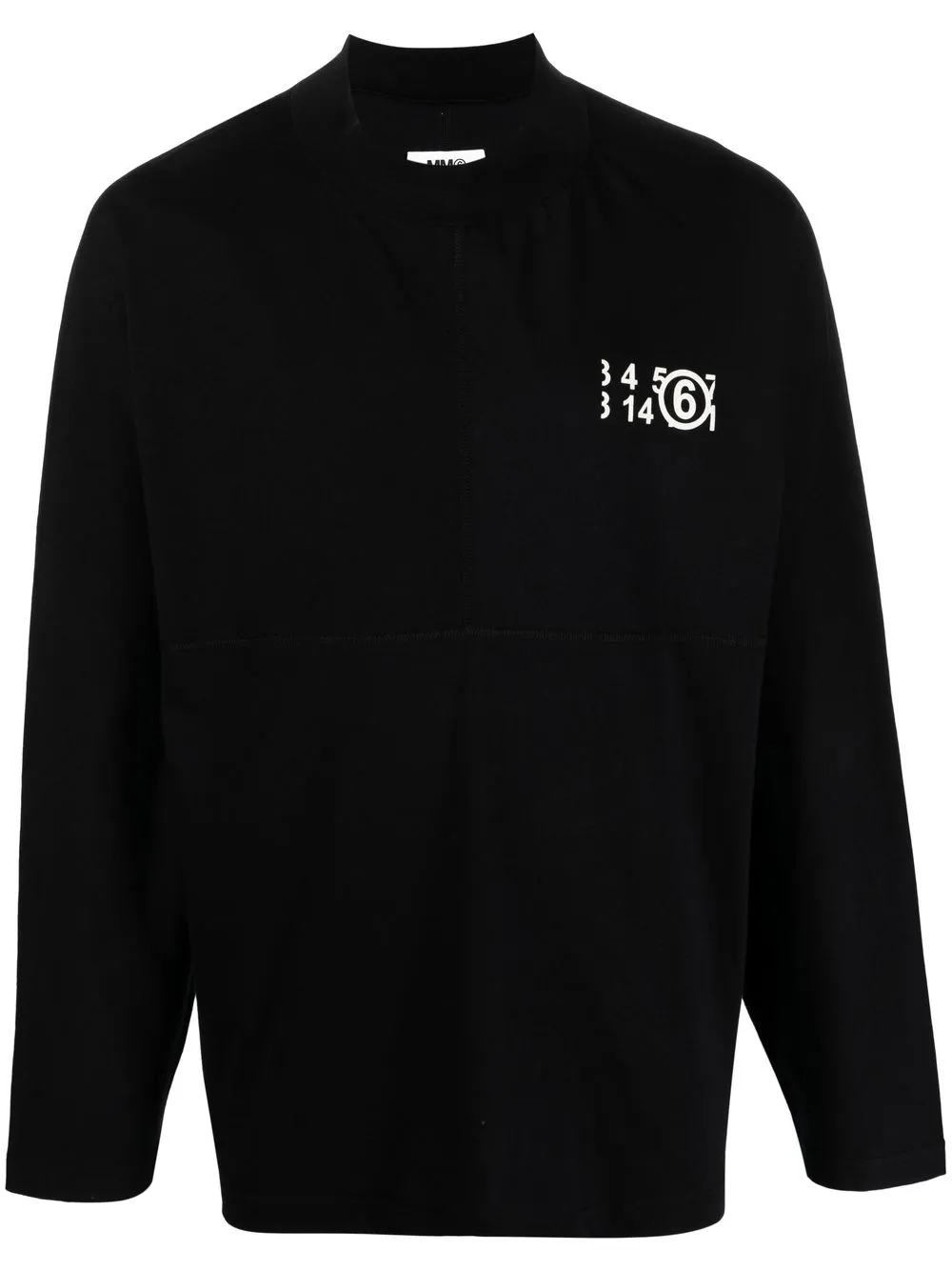 

MM6 Maison Margiela logo-print decorative-stitching sweatshirt - Black