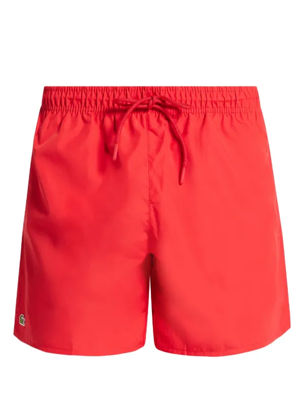 lacoste red swim shorts