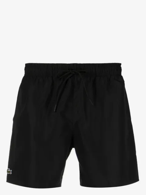 Lacoste embroidered-logo swim shorts
