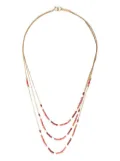 ISABEL MARANT bead-detail layered necklace - Gold