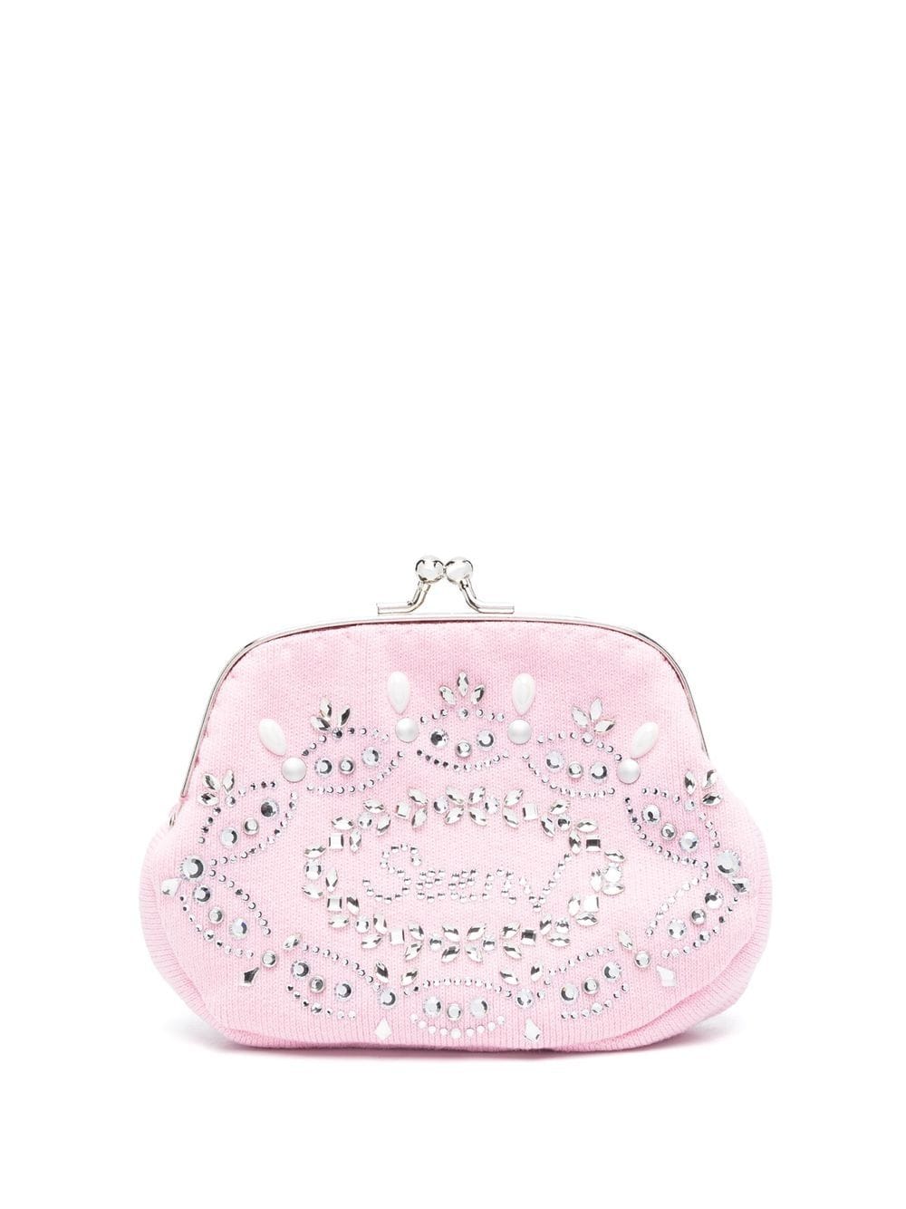 crystal-embellished cotton mini bag