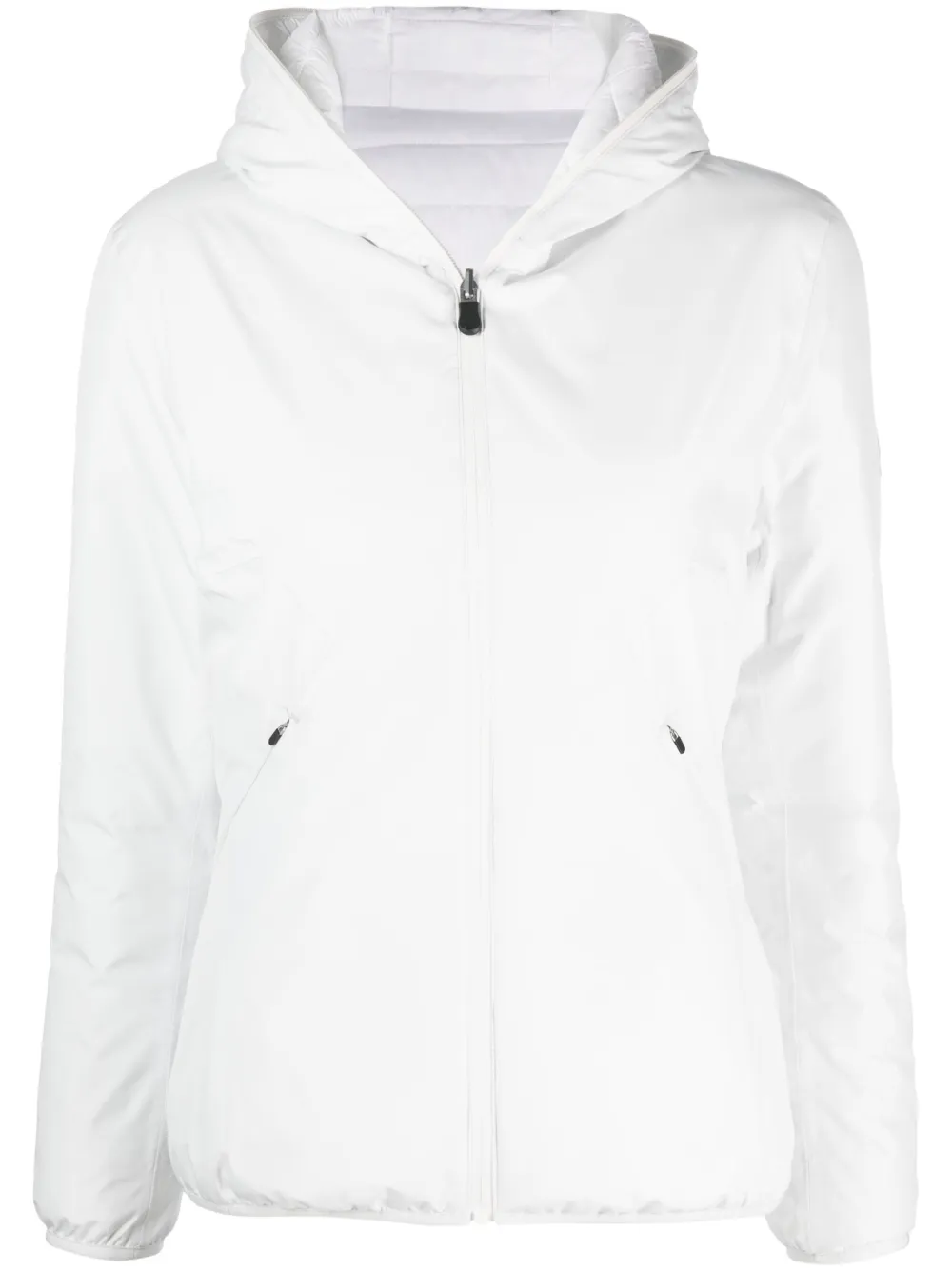 Save The Duck logo-patch long-sleeved jacket - White