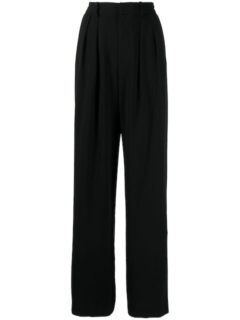 alice + olivia pleat-detail wide-leg pants