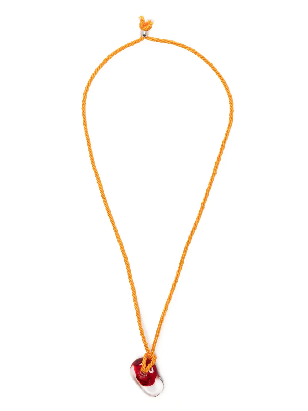 Shop Gimaguas Statement-pendant Rope-chain Necklace In Red