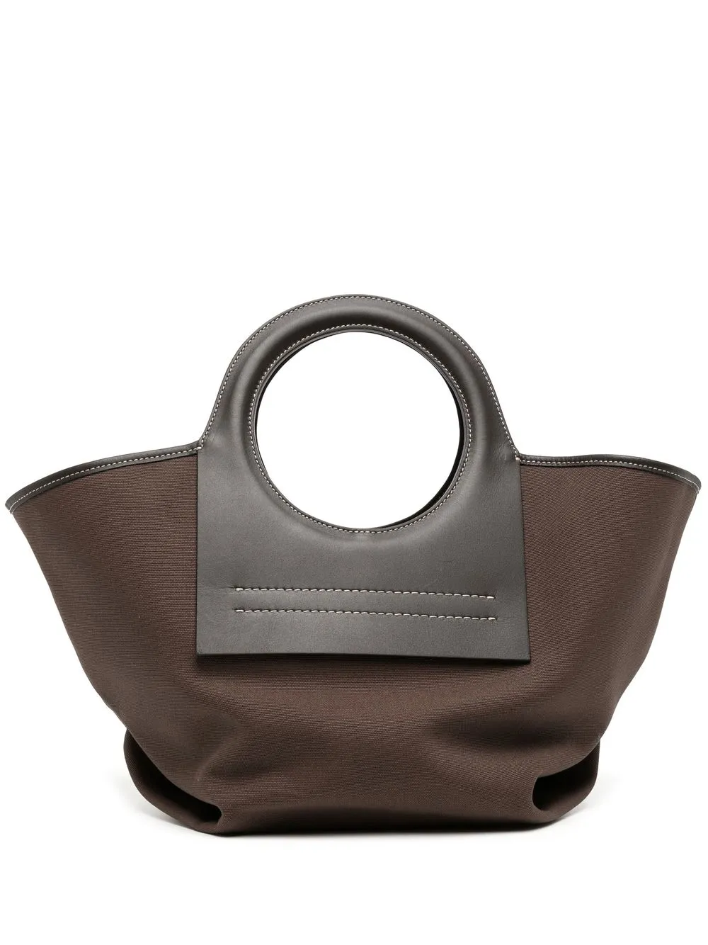 

Hereu canvas-leather tote bag - Brown