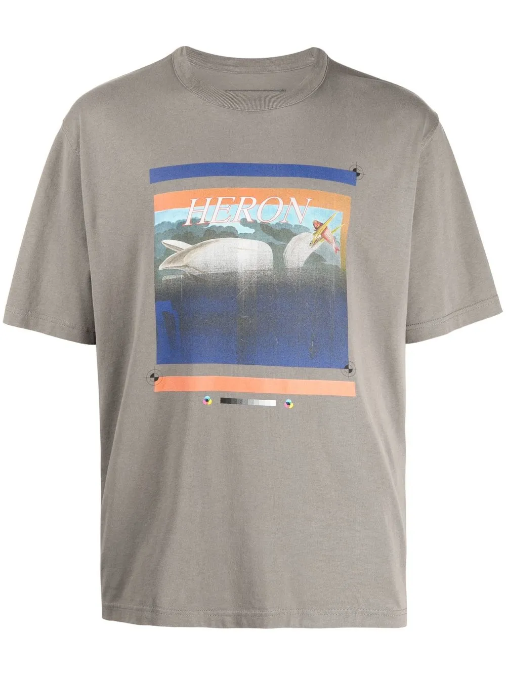 

Heron Preston graphic print logo T-shirt - Grey