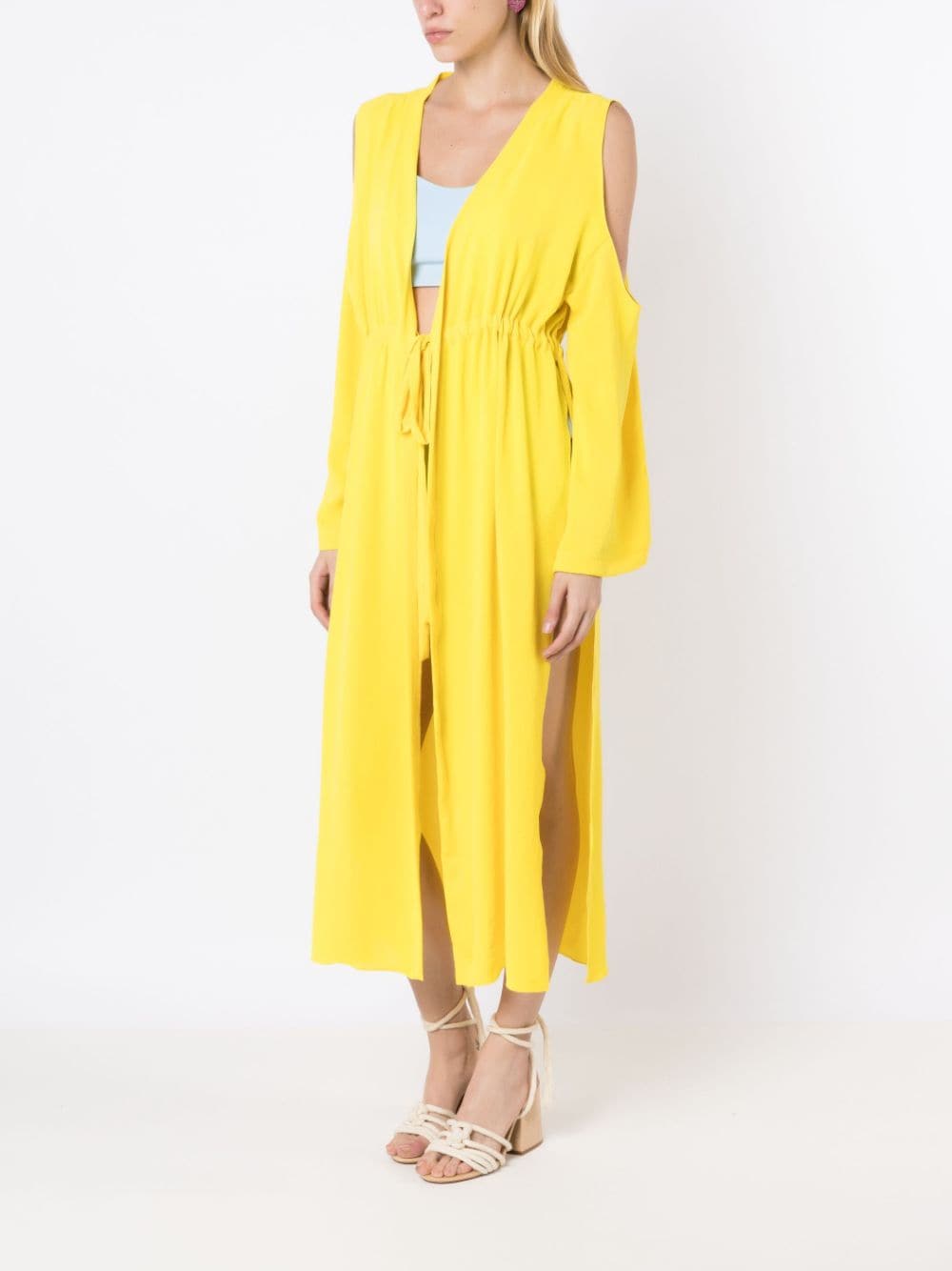 Shop Olympiah Jussi Cut-ou Beach Dress In Yellow