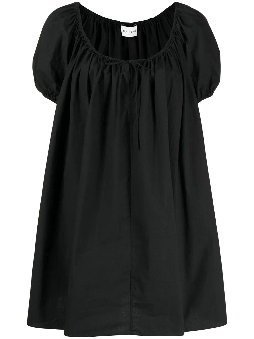 

Matteau drawstring-neck short dress - Black