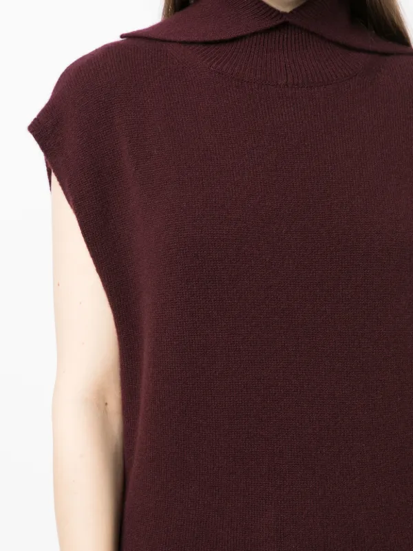 roll neck sleeveless jumper