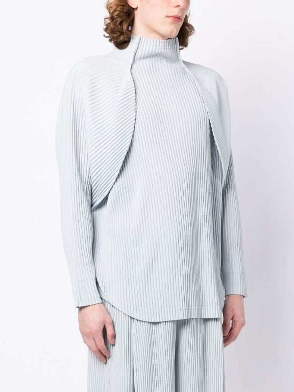 Homme Plissé Issey Miyake Vase Pleated high-neck Top - Farfetch