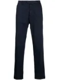 Kiton off-centre button straight-leg trousers - Blue