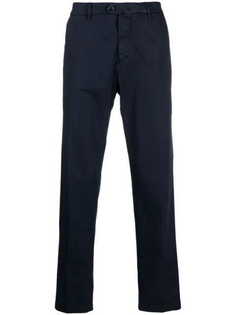 Kiton off-centre button straight-leg trousers