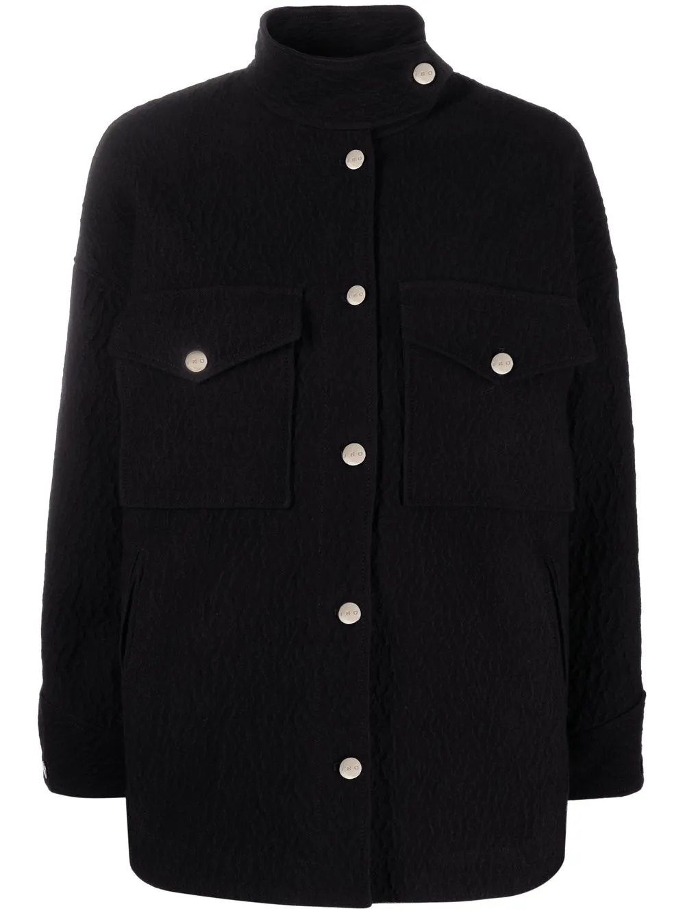 

IRO Rosana high-neck shirt jacket - Black