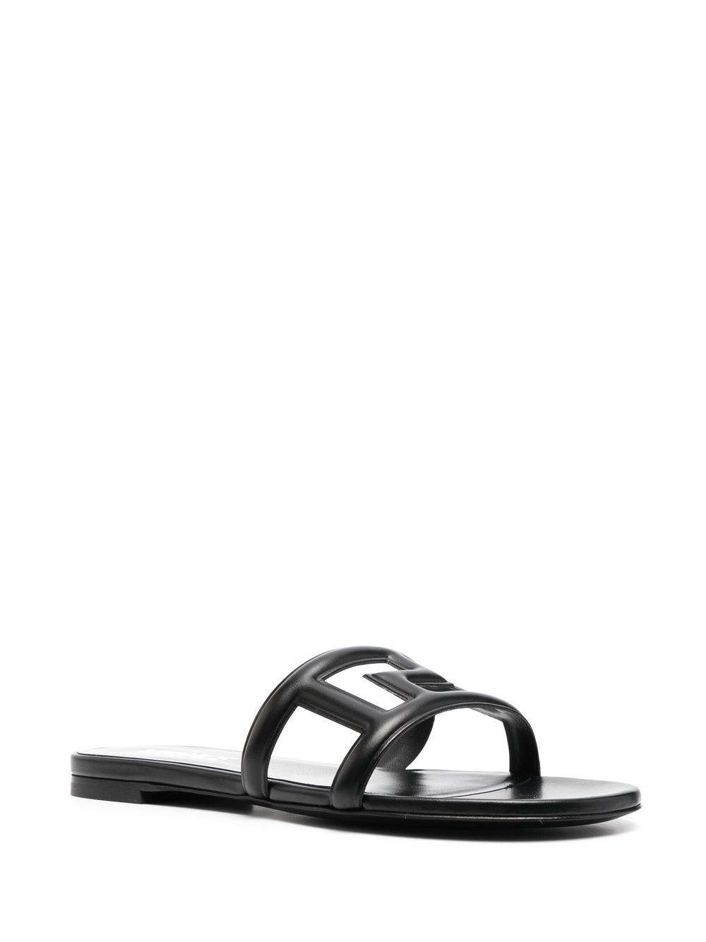 Versace Greca uitgesneden sandalen - Zwart