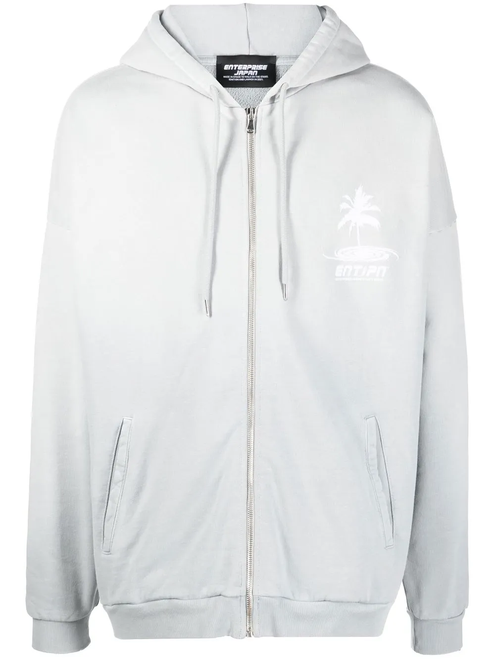 

Enterprise Japan zip-up cotton hoodie - Grey