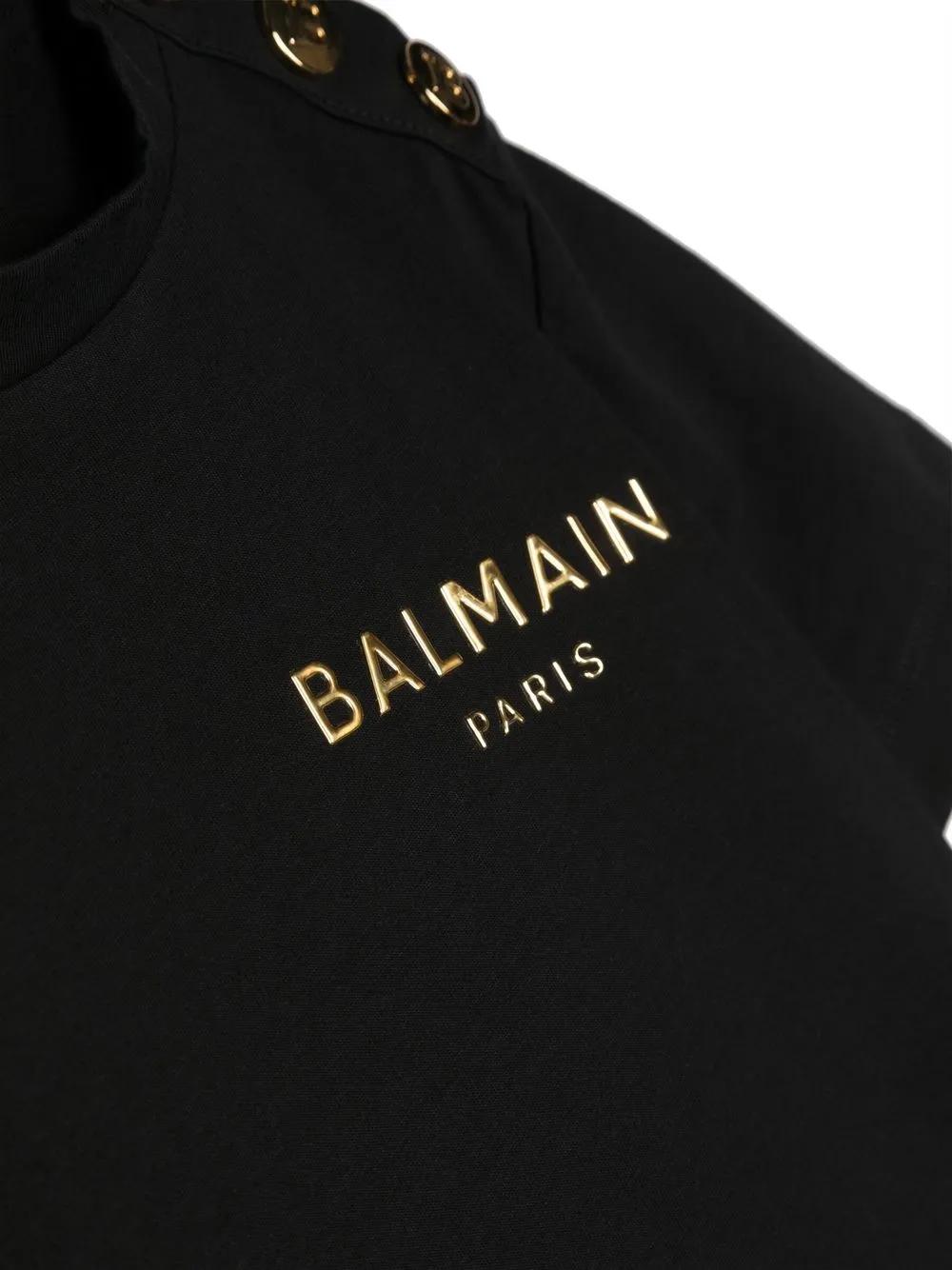 Shop Balmain Chest Logo-print Detail T-shirt In Black