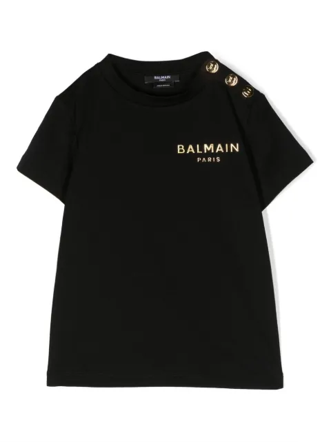 Balmain Kids chest logo-print detail T-shirt