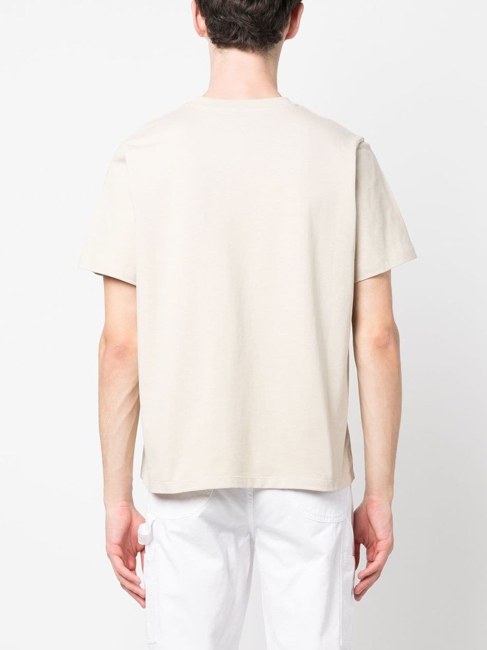 Shop Coperni Logo-print Cotton T-shirt In Neutrals