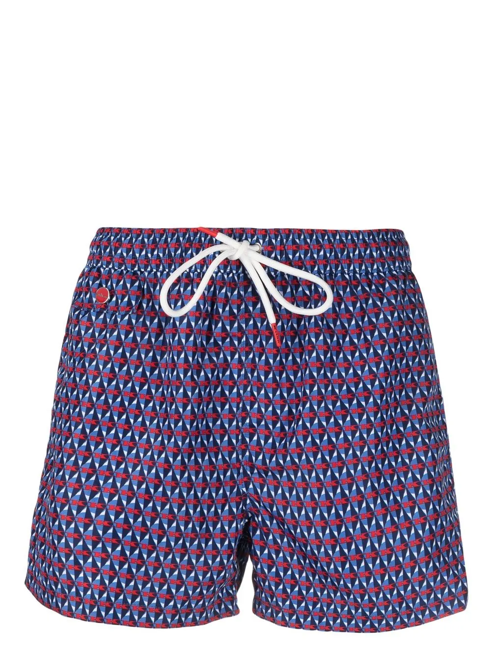 

Kiton shorts de playa con logo estampado - Azul