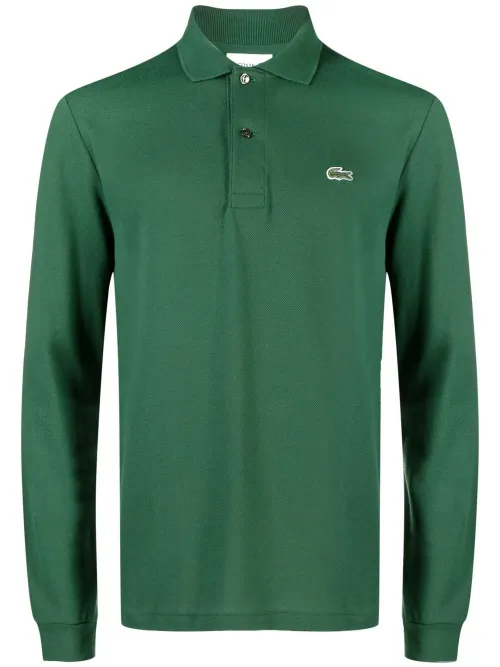 Polo en coton à patch logo - Lacoste - Modalova