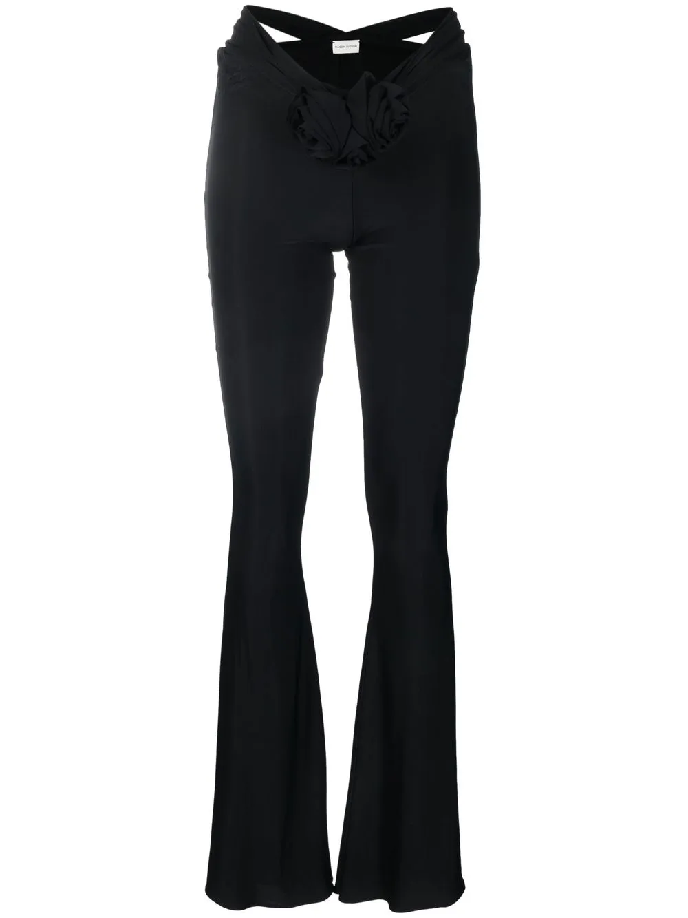 

Magda Butrym cut-out waist flared trousers - Black