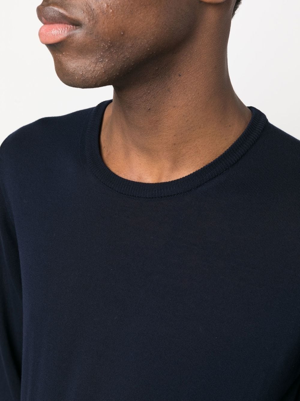 Shop Roberto Collina Crew-neck Long-sleeve Jumper In Blau