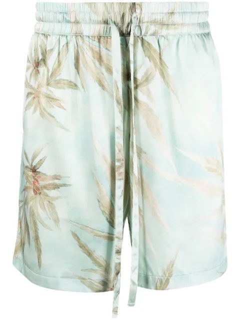 Nahmias bermudas de seda con estampado gráfico