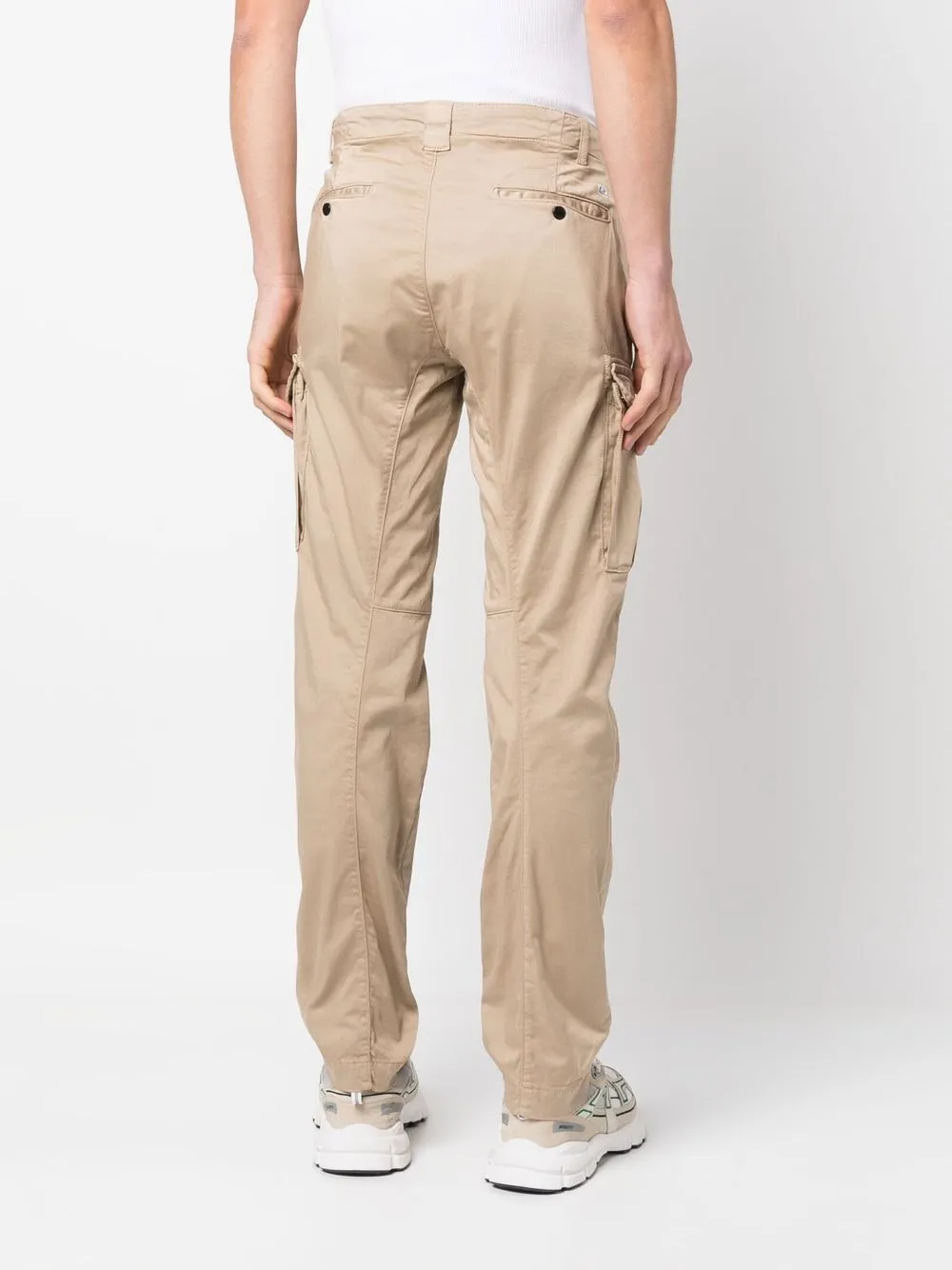 Shop C.p. Company Lens-detail Cargo Pants In Nude