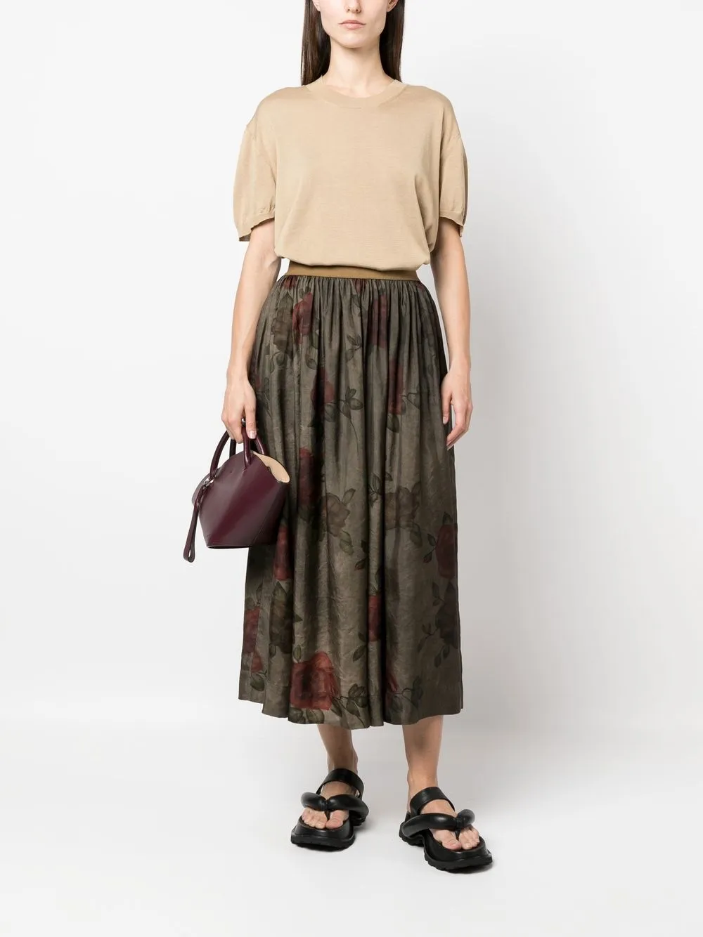  Uma Wang Round-neck Knit Top - Neutrals 