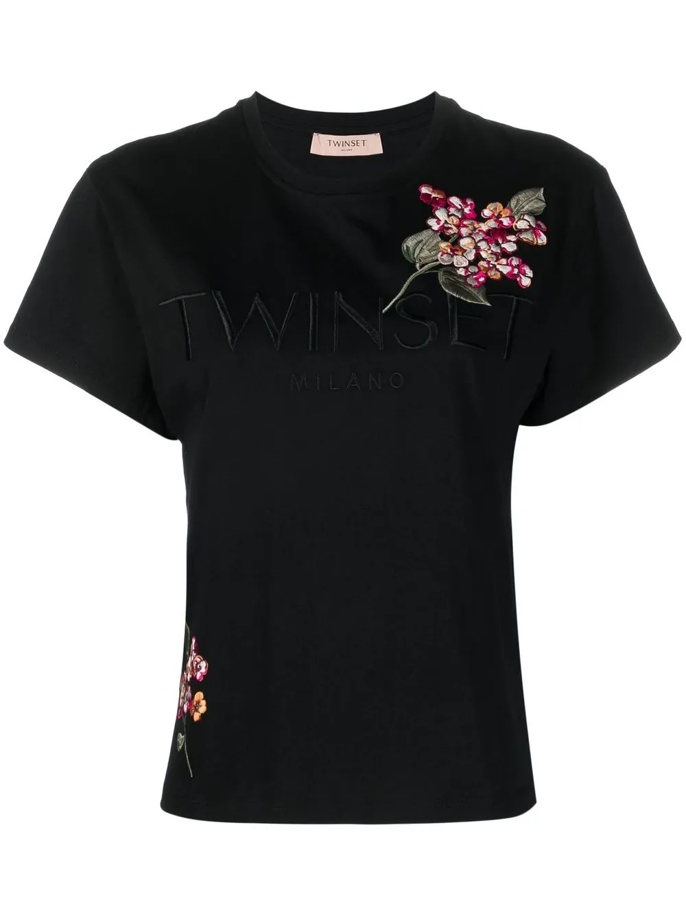 

TWINSET playera con logo bordado - Negro