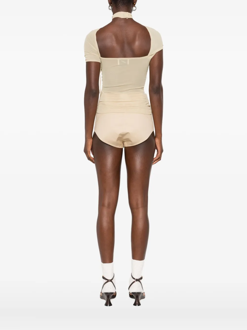 Coperni Draped Mesh Top In Multi