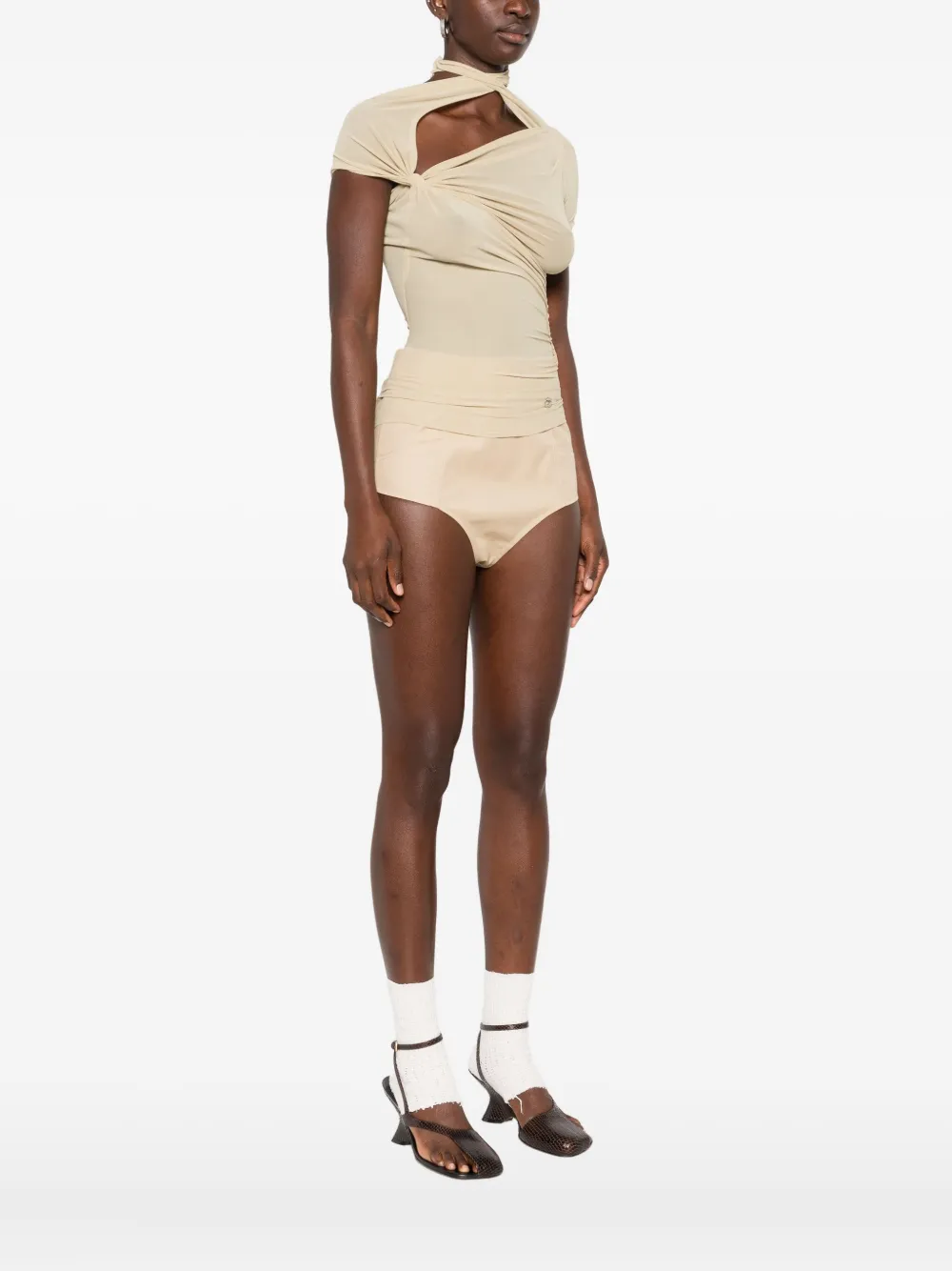 Coperni Draped Mesh Top In Multi
