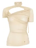 Coperni draped mesh top - Neutrals