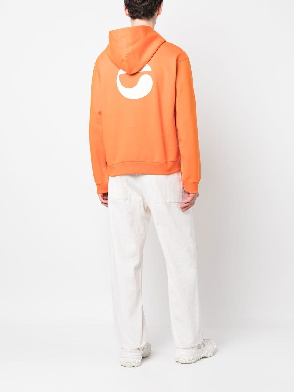 Shop Coperni Logo-print Hoodie In Orange