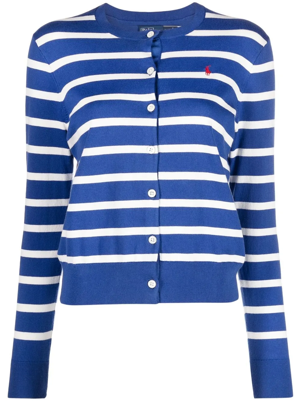 

Polo Ralph Lauren striped Polo Pony cardigan - Blue