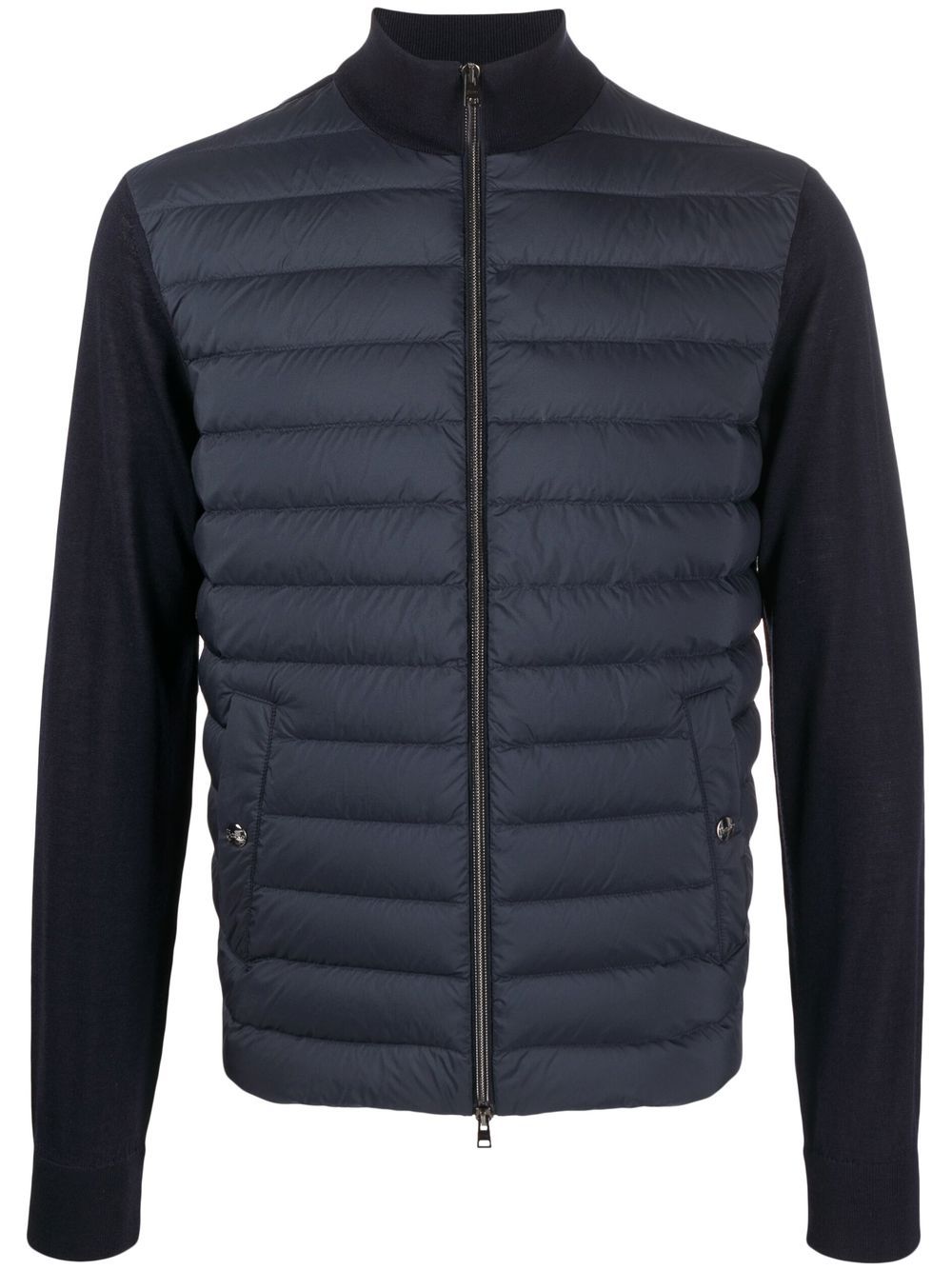 

Herno high-neck knitted padded jacket - Blue