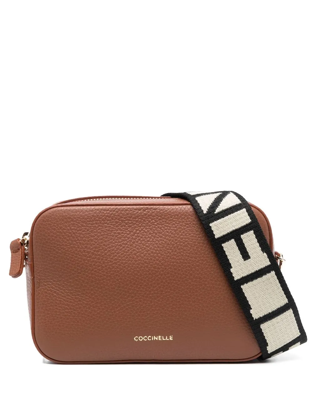 

Coccinelle engraved-logo leather crossbody bag - Brown