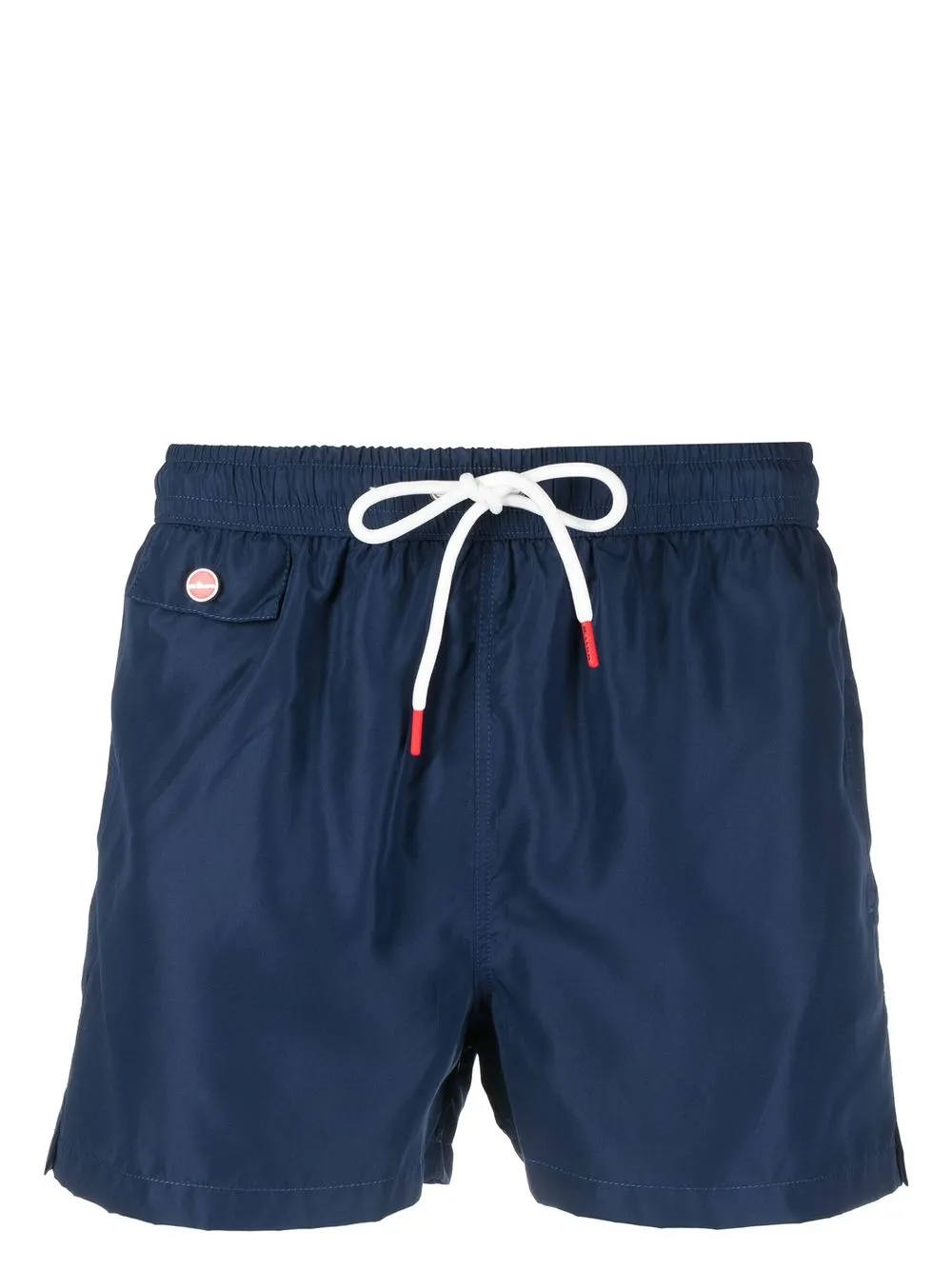 

Kiton logo-embroidered drawstring swim shorts - Blue