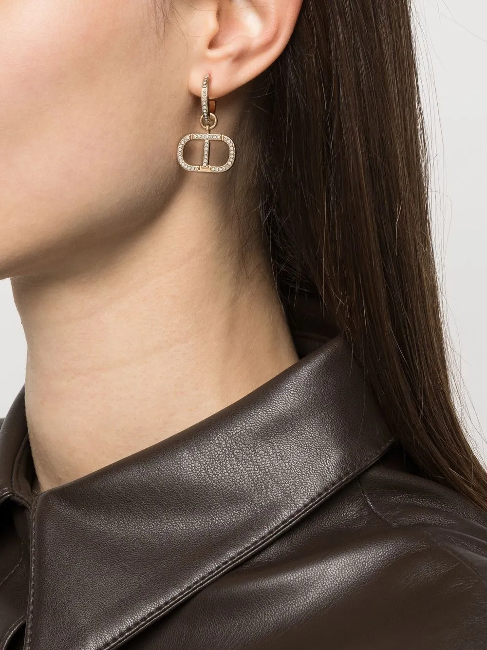 TWINSET Oorbellen verfraaid met kristallen - Goud