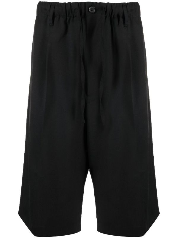 Y-3 logo-patch cotton-wool Shorts - Farfetch