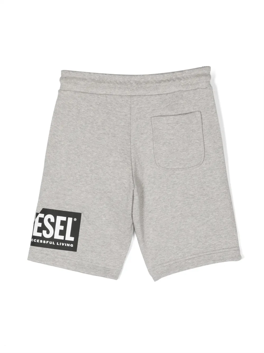 Diesel Kids Shorts met logoprint - Grijs
