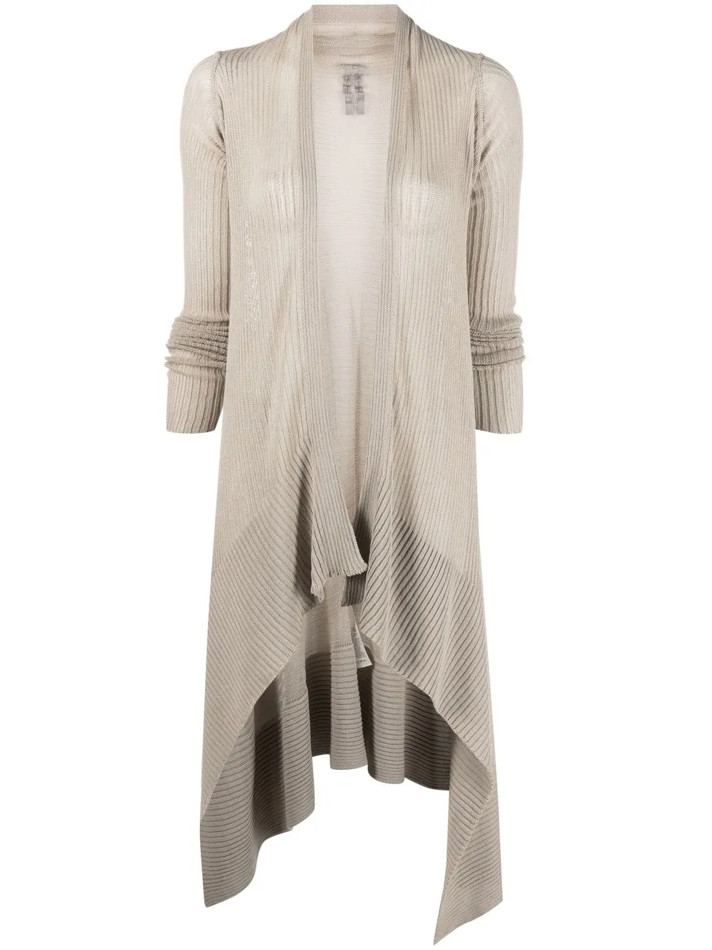 

Rick Owens asymmetric-hem cardi-coat - Neutrals