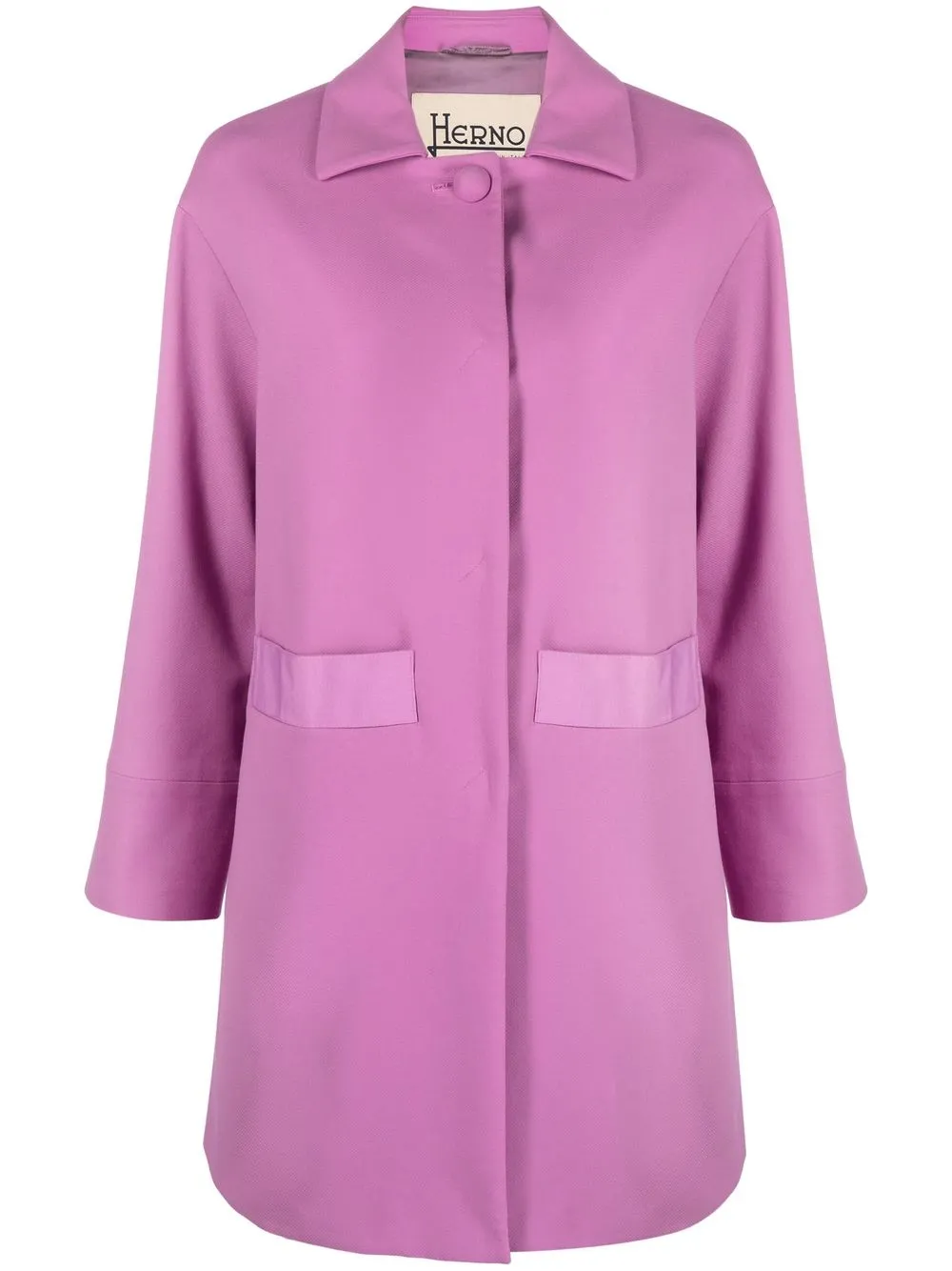 

Herno long-sleeve high-low coat - Pink