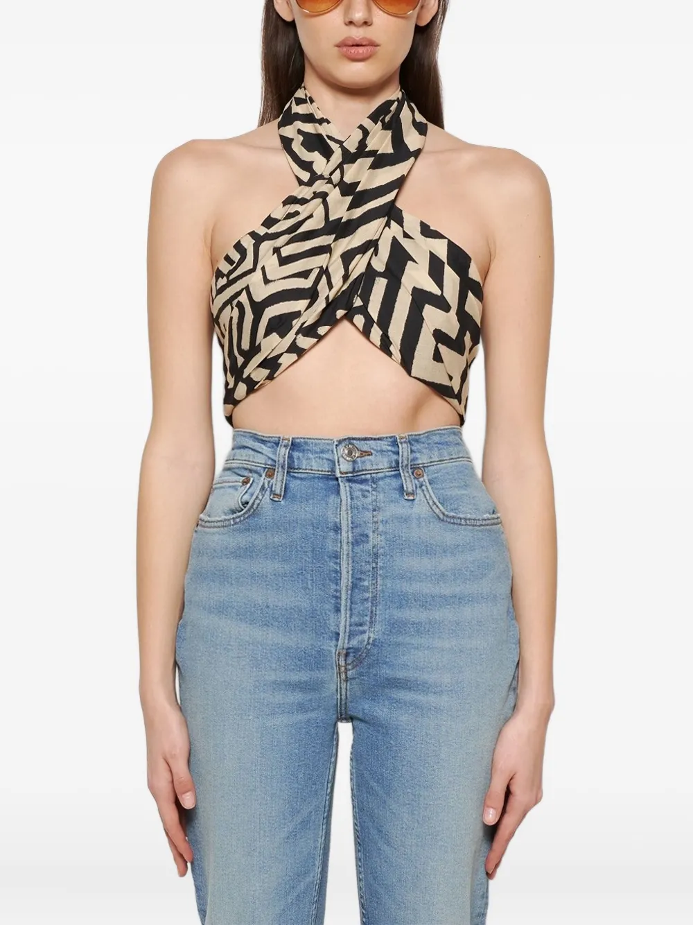 Johanna Ortiz Top met halternek Zwart