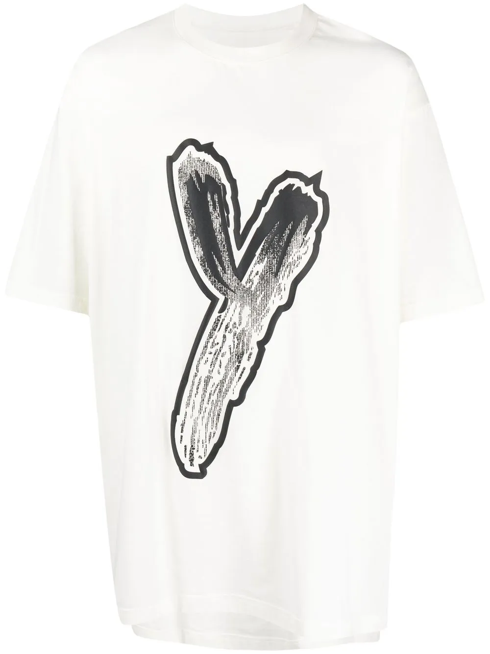 

Y-3 logo-print T-shirt - White